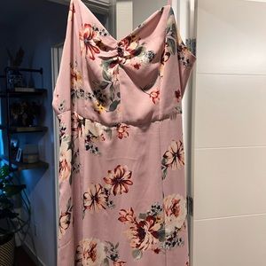 Purple floral maxi dress